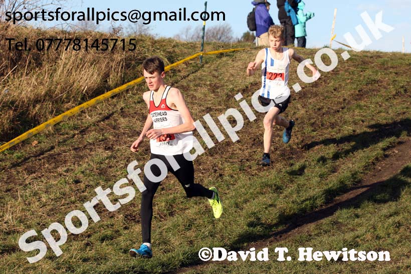 Boys under-15s North Eastern Cross Country, 2018 Northern Cross Country Champs., Wrekenton, Gateshead. Photo:  David T. Hewitson/Sports for All Pics